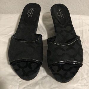 Coach Peep-Toe Wedges